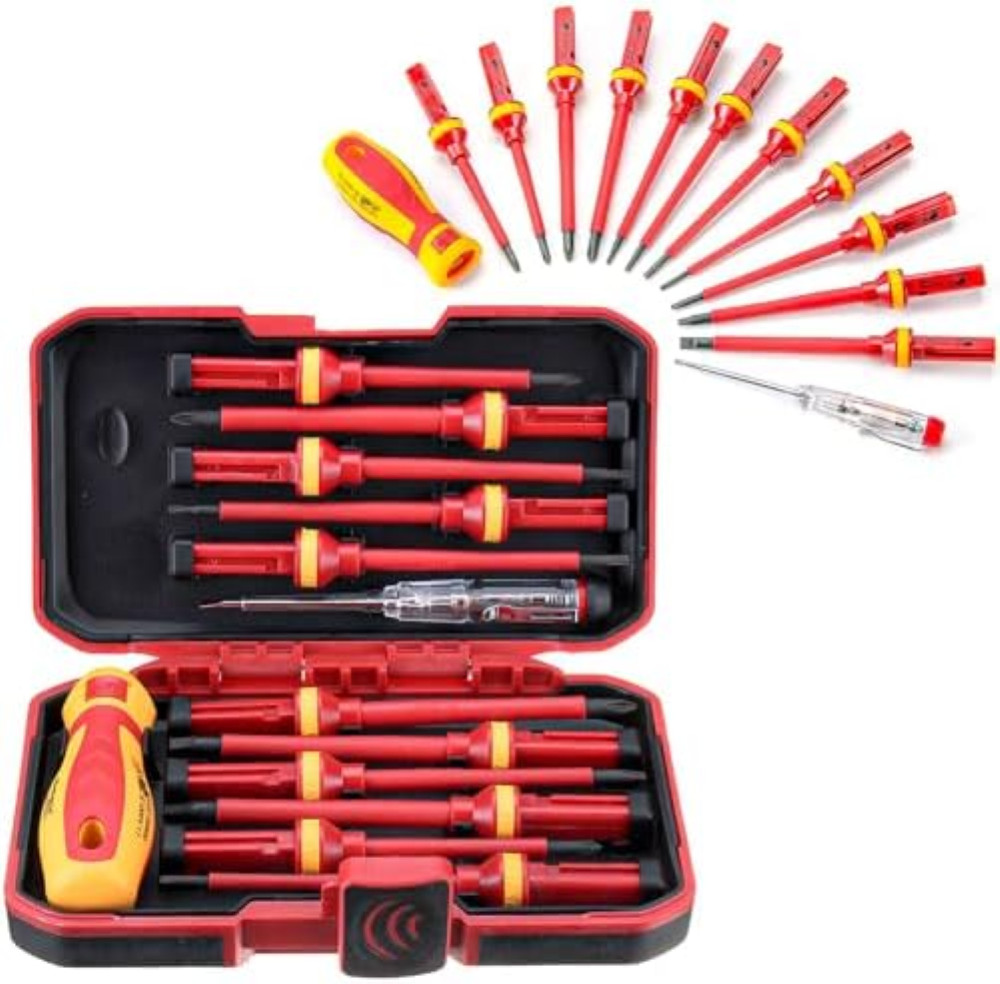 Set 13 Pezzi Cacciaviti Isolati 1000V Professionali Magnetici VDE