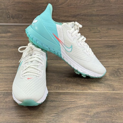 Nike Golf Shoes Mens 9.5 W Air Zoom Infinity Tour White Aurora Green Hot Punch - 第 8/10 張圖片