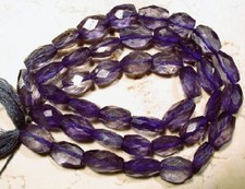 Iolite 14-10mm x 7-9mm Faceted TUMBLE Gemstone Beads 20" Extra long strand