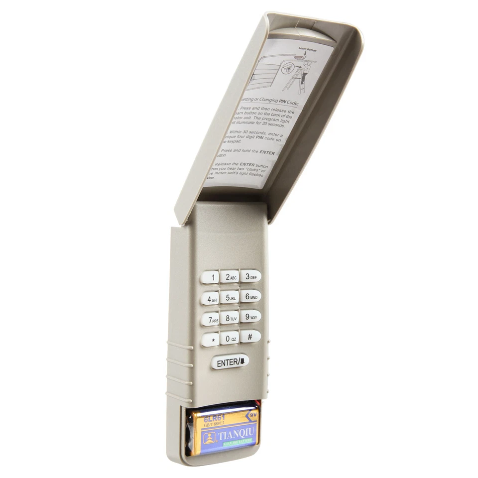 Teclado para puerta de garaje Liftmaster, 377LM abridor de entrada sin llave 371LM 373LM 315mhz Foto 3 de 4