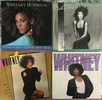 WHITNEY HOUSTON  4 45 Picture Sleeves Only NO RECORDS SO EMOTIONAL WHERE DO BROK