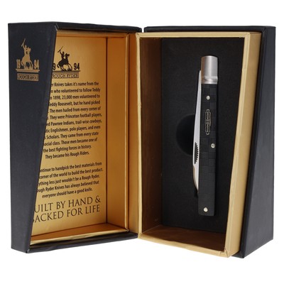 Rough Ryder Messer Black Reserve Bearhead Doctor's Knife Pakkawood Slipjoint 