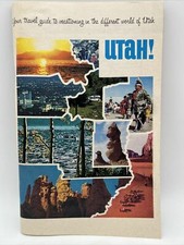 1969 UTAH! MOTEL ASSOCIATION TRAVEL GUIDE Full Color Directory Maps Businesses