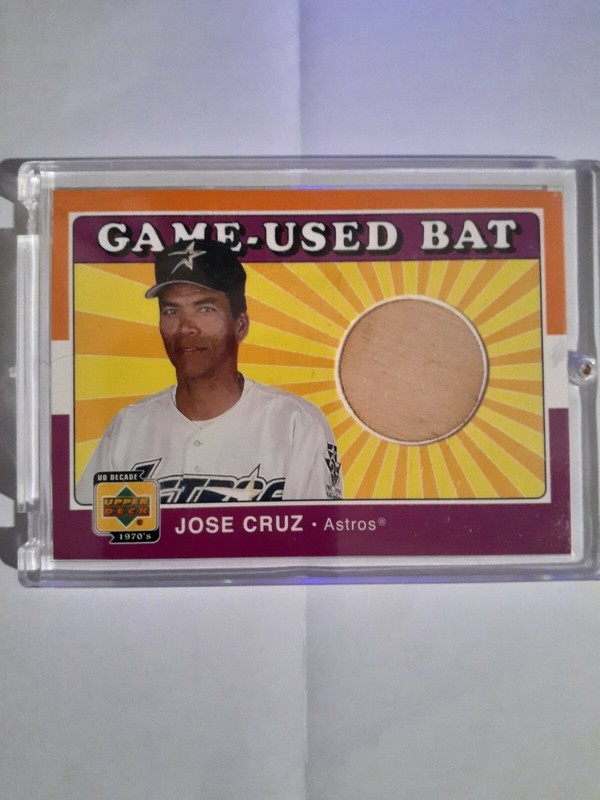 2001 UD Decade 1970's Jose Cruz Houston Astros Game Used Bat #B-JOC 