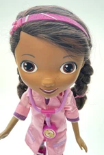 Doc McStuffins 11” Disney Just Play Figure Doll with Pink Coat and Stetoscope