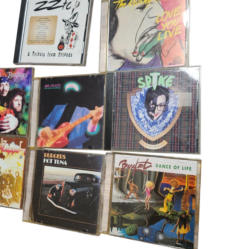 Lot of 8 Rock CDs - ZZ Top, The Rolling Stones, Dire Straits, Santana, Hot Tuna - Image 2 of 4