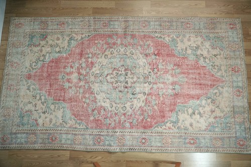 BOHO DECOR RUG, Red Area Rug, Vintage Oriental Rug, Carpet, 5.58x9.81 ft. H-2167 - Bild 10 von 11