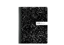 NEW Office Depot Composition Book, 7-1/2" x 9-3/4", Wide Ruled, 100 Sheets Black