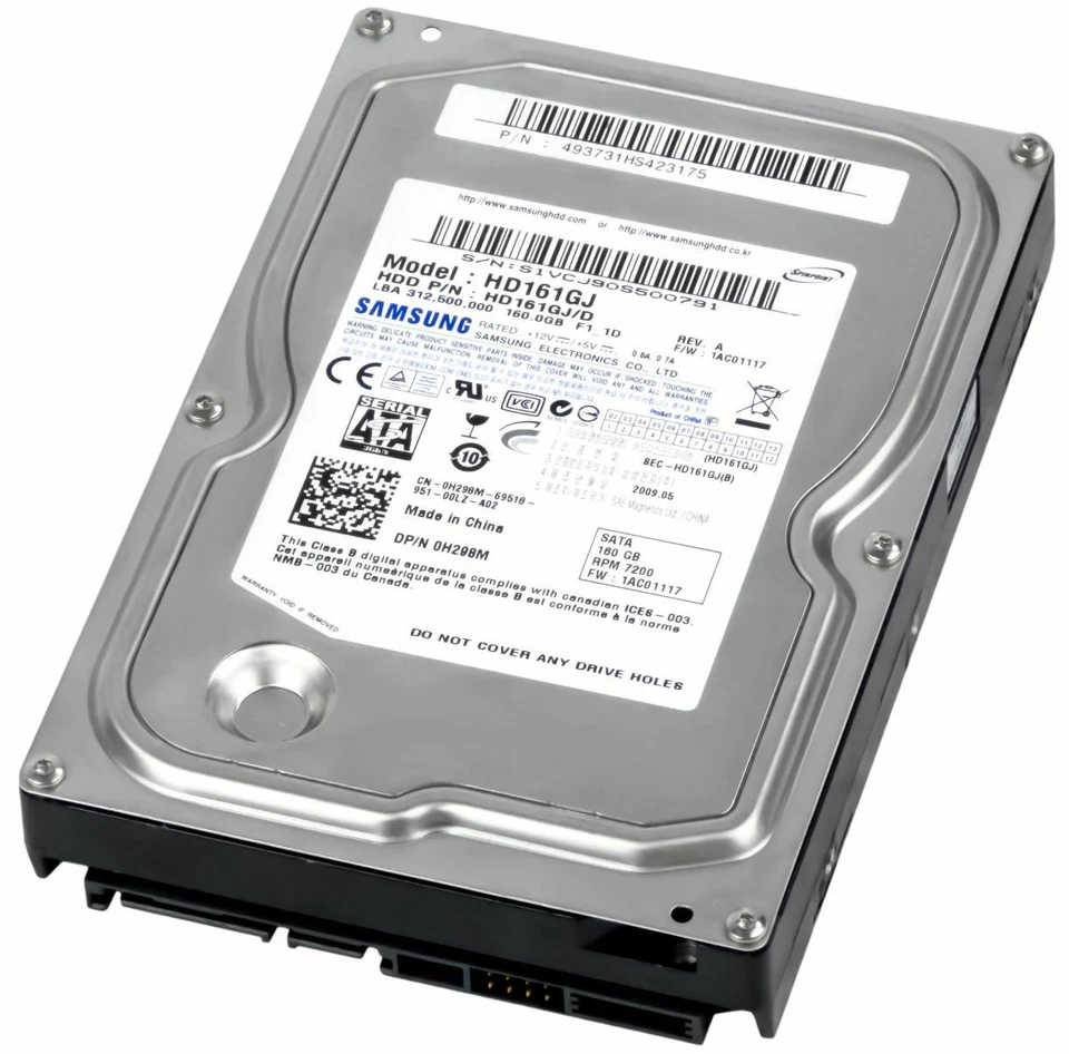 Hard Drive Samsung 160GB Spinpoint F1 HD161GJ 5400U/Min 8MB SATA II 3.5'' Inch - Image 2 of 3