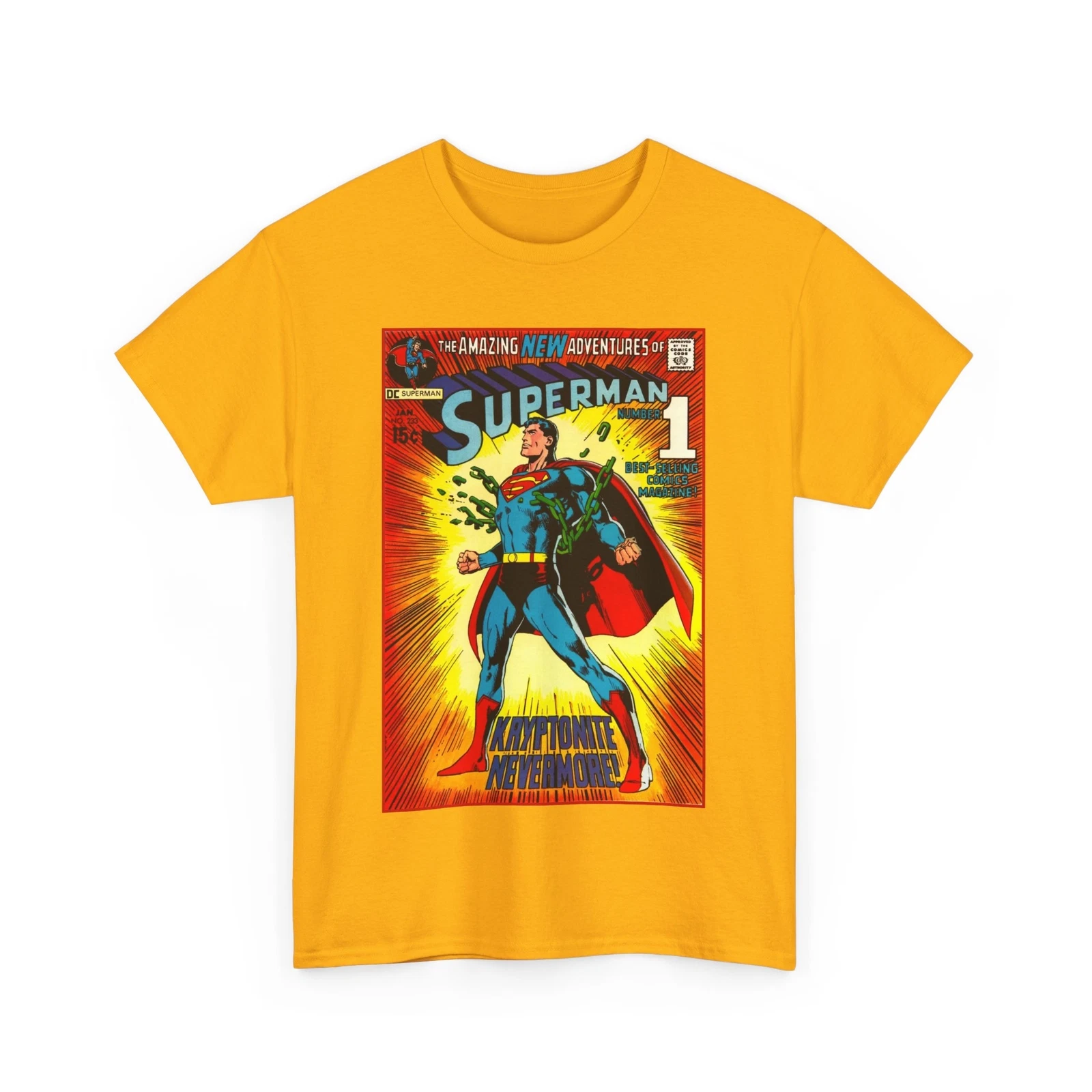 Superman T-Shirt - #233 Kryptonite No More - Classic DC Comics Bronze Age Cover