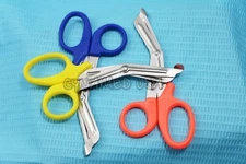 NEW 3 PARAMEDIC UTILITY BANDAGE TRAUMA EMT EMS SHEARS SCISSORS 5.5" BL+Y+ORANGE
