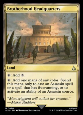 x4 Brotherhood Headquarters - Foil U MTG Universes Beyond: Assassin's Creed M/NM