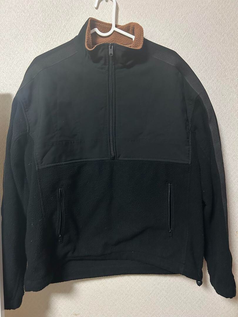 Yeezy Season 3 Half Zip Pullover Fleece Jacket Black Brown