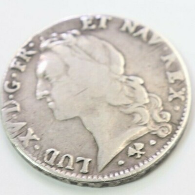 FRANCE LOUIS XV 1765-L 1 ECU SILVER COIN, BAYONNE (41.6mm, 28.8g