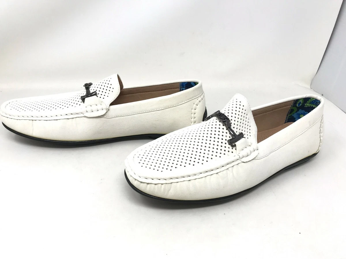White stacy adams loafers on sale
