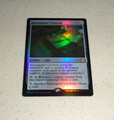 ~1x Investigator's Journal FOIL x1 ~NM~ VOW Magic the Gathering MTG~