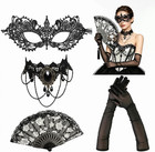 Masquerade Masks Gloves Necklace Fan Set Venetian Party Mask Costume Mask