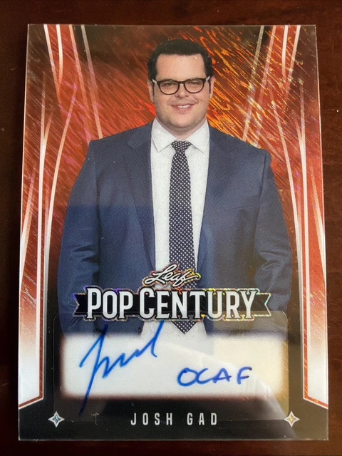 2025 Leaf Pop Century Josh Gad Orange Shimmer Auto #4/4 Inscribed Olaf Frozen