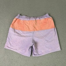 Vintage Surf Zone Shorts Mens Large Fade Striped Trunks Pockets Color Block Vtg