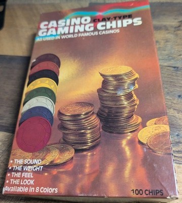 Casino Clay Type Gaming Chips As Used In World Famous Casinos 1981/pacific Poker