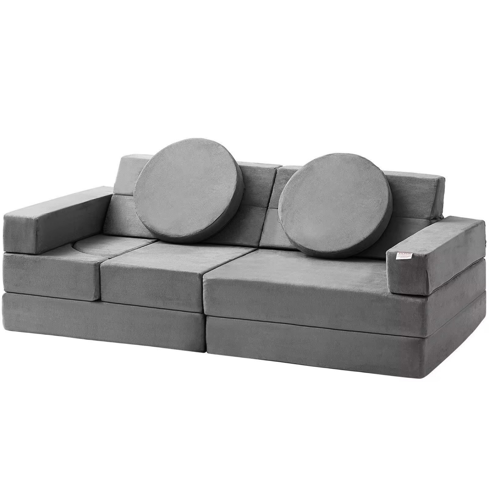 VEVOR 15-Piece Modular Kids Play Couch with 25D High-Density Sponge