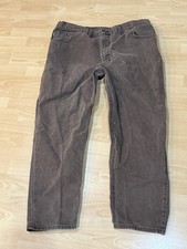 Vintage Made in USA Carhartt Brown Denim Workwear Pants 44x30 Vintage Made in USA Carhartt Brown Denim Workwear Pants 44x30