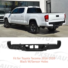Black Rear Bumper Step Assembly w/Sensor Holes For 2016-2020 Toyota Tacoma