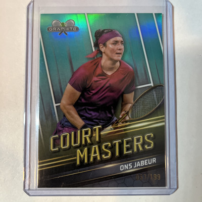 2024 Topps Graphite Tennis Court Masters ONS JABEUR Aqua Refractor #053/199