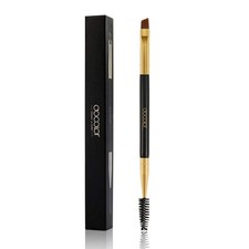 Docolor Eyebrow Brush Duo, Professional Angled Eye Brow and Black