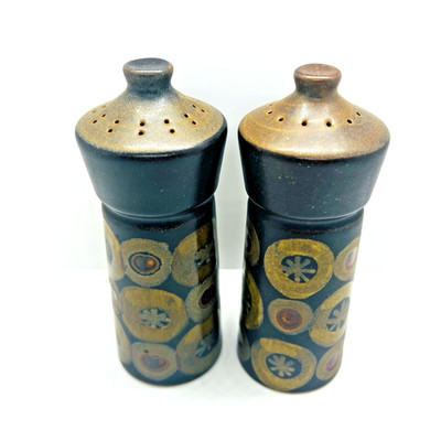 Denby Arabesque Samarkand Salt & Pepper Shaker Set MCM 5.75''