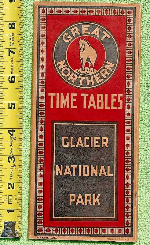 1927 Great Northern Railway Glacier Natl Park Railroad Route of Oriental Limited