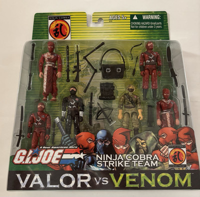 2004 GI JOE VALOR VS. VENOM NINJA COBRA STRIKE TEAM 6-pack TRU exclusive MISB