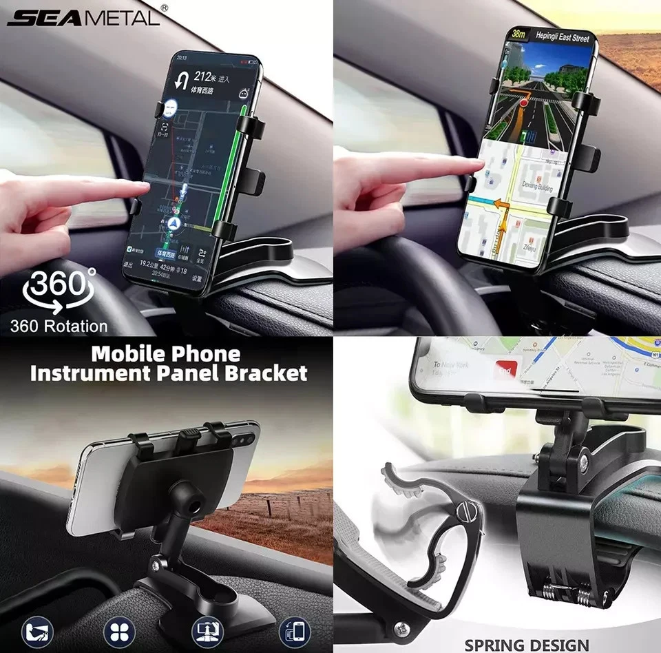Universal 360° Car Phone Mount Holder For Cell Phone Samsung Galaxy iPhone NEW - Image 4 of 4