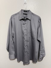 Geoffrey Beene Men  s Fitted Long Sleeve Button Dress Shirt XXL