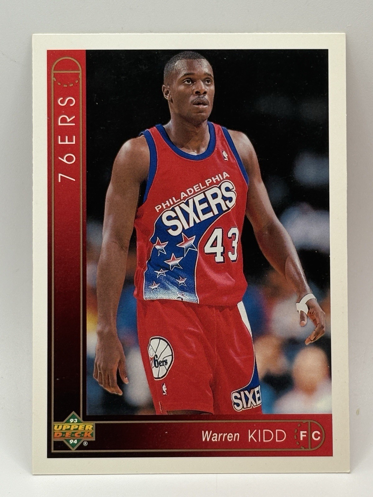 1993-94 Upper Deck Warren Kidd Rookie Philadelphia 76ers #349