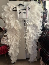 ZUCKER White Feather Angel Wings One Size Costume Accessory for Women