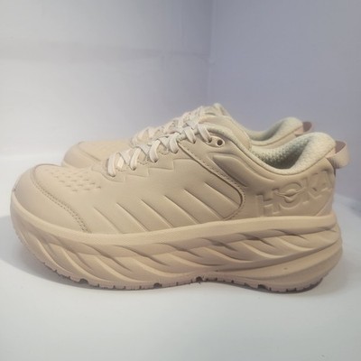 Hoka One Bondi SR Women's US Size 8 Peach Whip Leather Slip Resistant Work Shoes