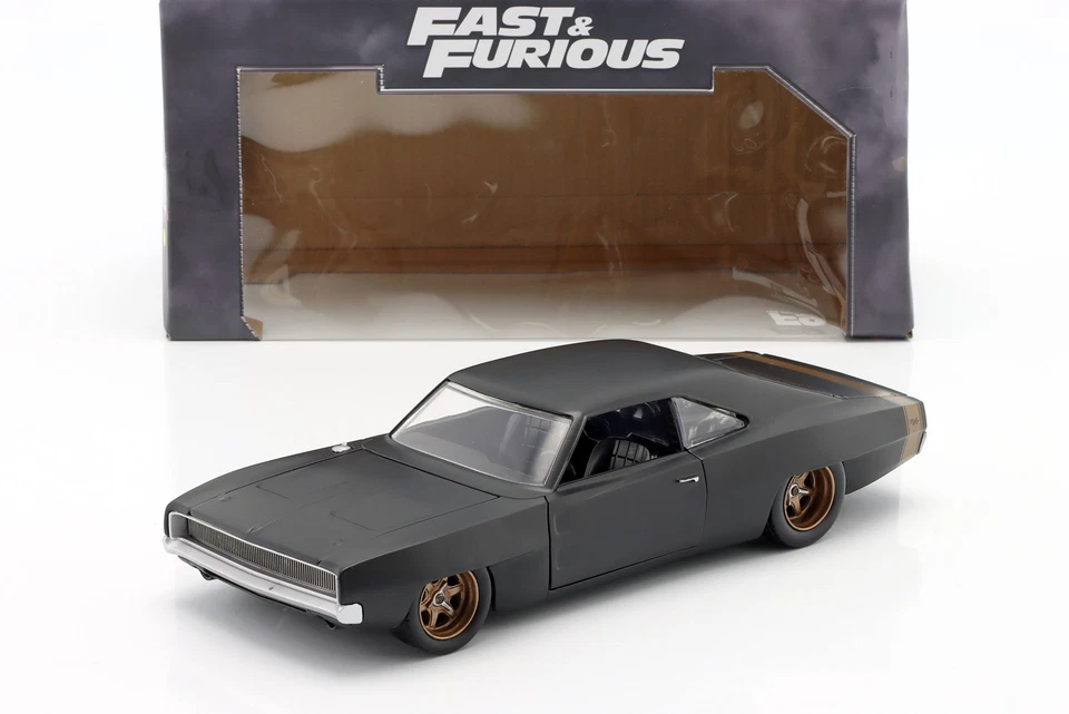 Dodge Charger Widebody 1968 Fast & Furious 9 (2021) mattschwarz 1:24 Jada Toys - Bild 1 von 1
