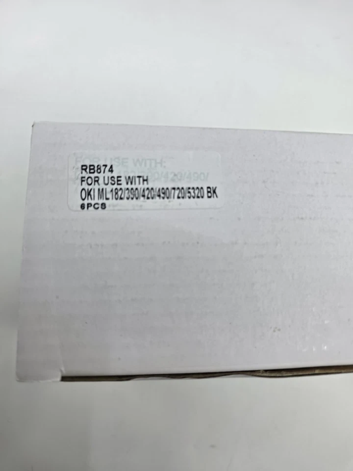 RB874 OKI Microline ML182 ML390 ML420 ML490 ML720 ML5320 Black Ribbon 6 Pack - Image 2 of 4