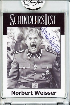 -SCHINDLER'S LIST- NORBERT WEISSER Signed/Autograph/Auto Certified Movie Card