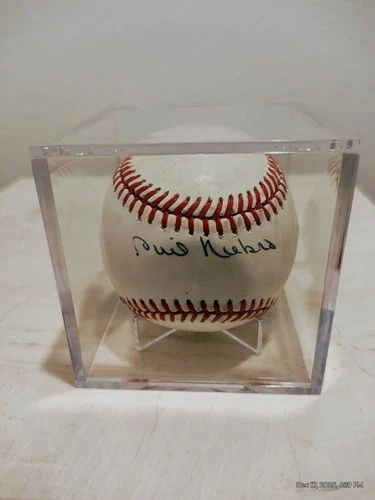 Autographed Baseball by Phil Niekro with Case Rawlings  AL Ball