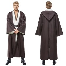 Star Kenobi Robe Jedi Tunic Cape with Hood Men's Cosplay Costume CLOAK ONLY