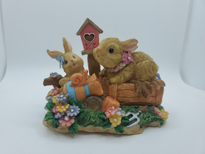 Easter Bunny in a Garden Setting 