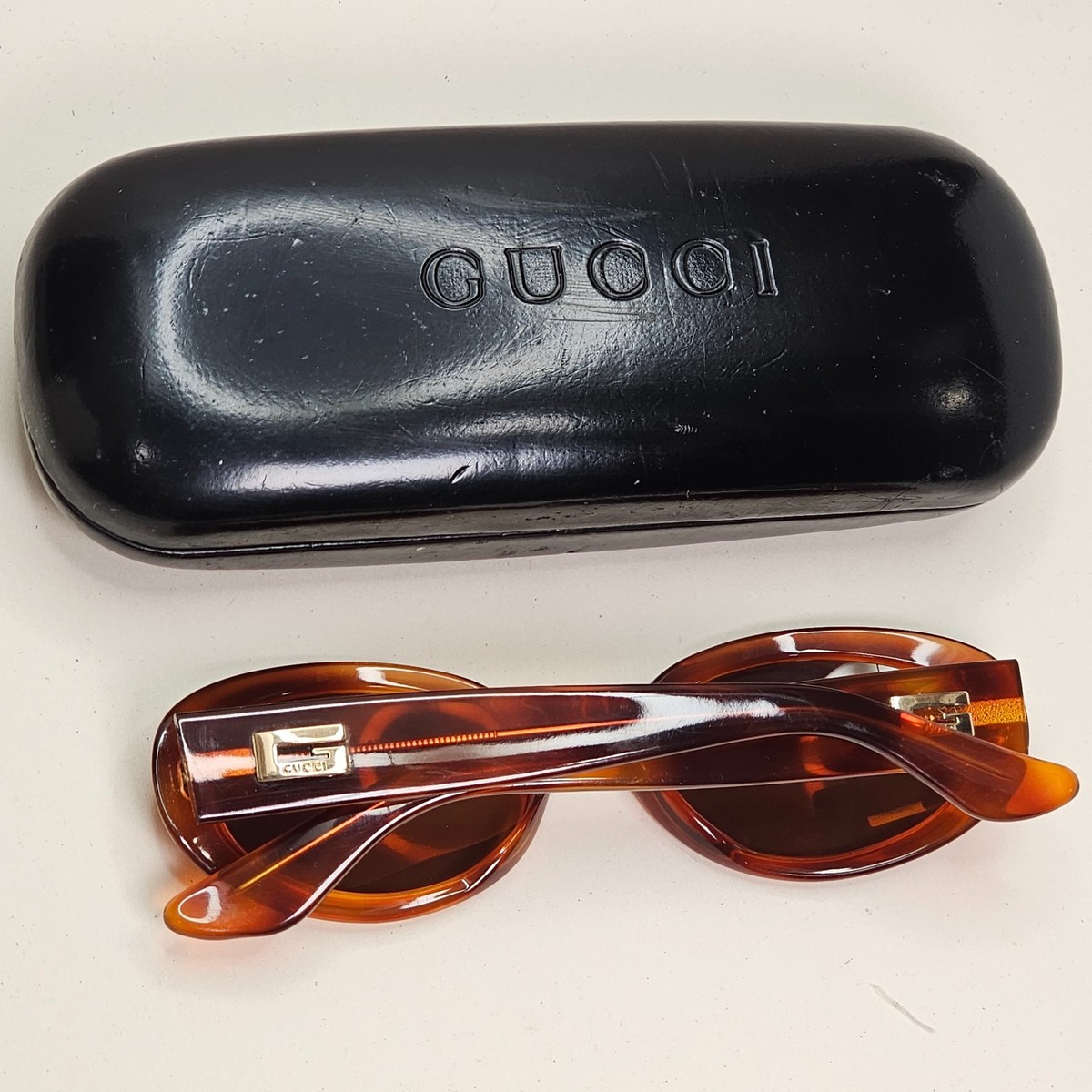 Gucci Sunglasses 1997 Vintage Oval Brown Transparent GG 2419/N/S
