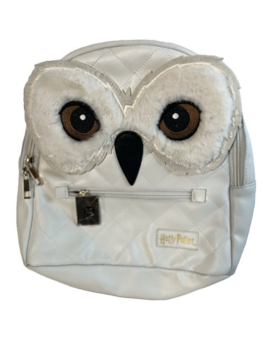 Harry Potter Wizarding World Hedwig Owl White Adjustable Mini Backpack 10"x11"