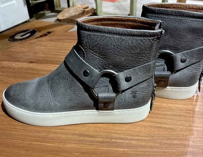 Frye Womens Lena Harness Bootie Gray Leather Size 7.5 M