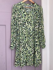 Oliver Bonas Green A Line Dress Size 18 Long Sleeve Mini