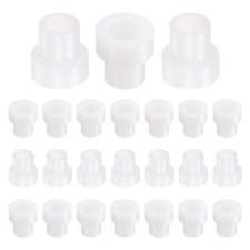 24pcs Flanged Sleeve Bearings ID 5mm x OD 7mm x Length 10mm, White