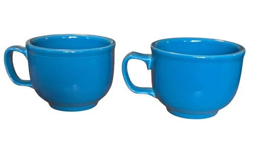 FIESTAWARE Retired 18 oz Jumbo Mug Peacock Blue Coffee Soup Cup Bowl Fiesta