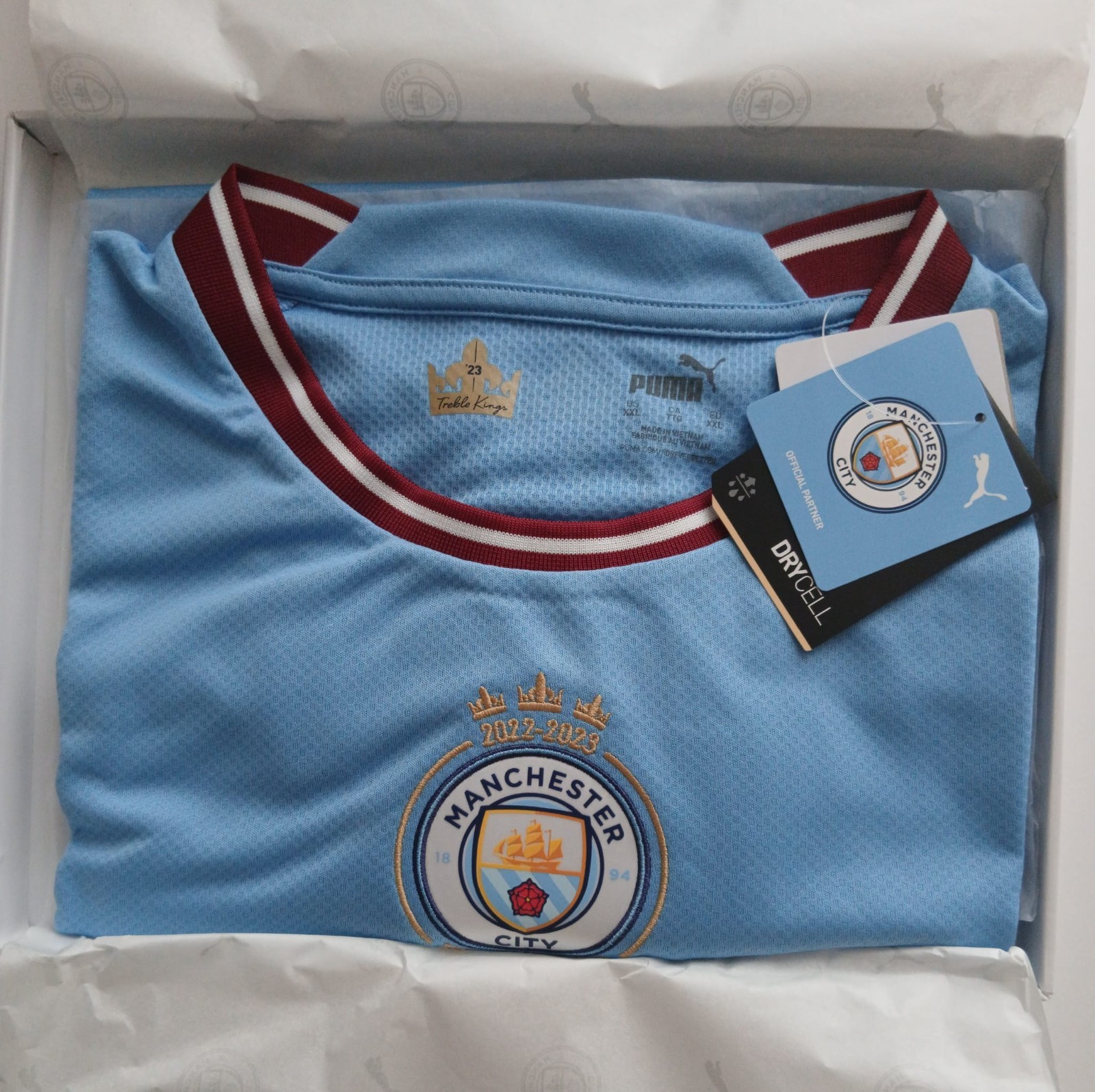 Manchester City Treble Winners Jersey 2022/23 in Special Jersey Gift Box | New